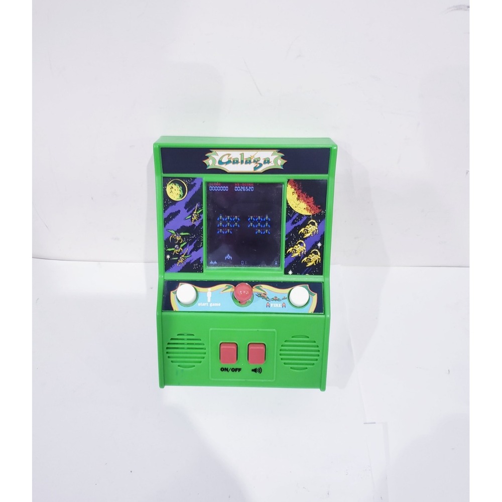 Galaga Arcade Handheld Mini Arcade Retro Cabinet Game Bandai Namco - Tested